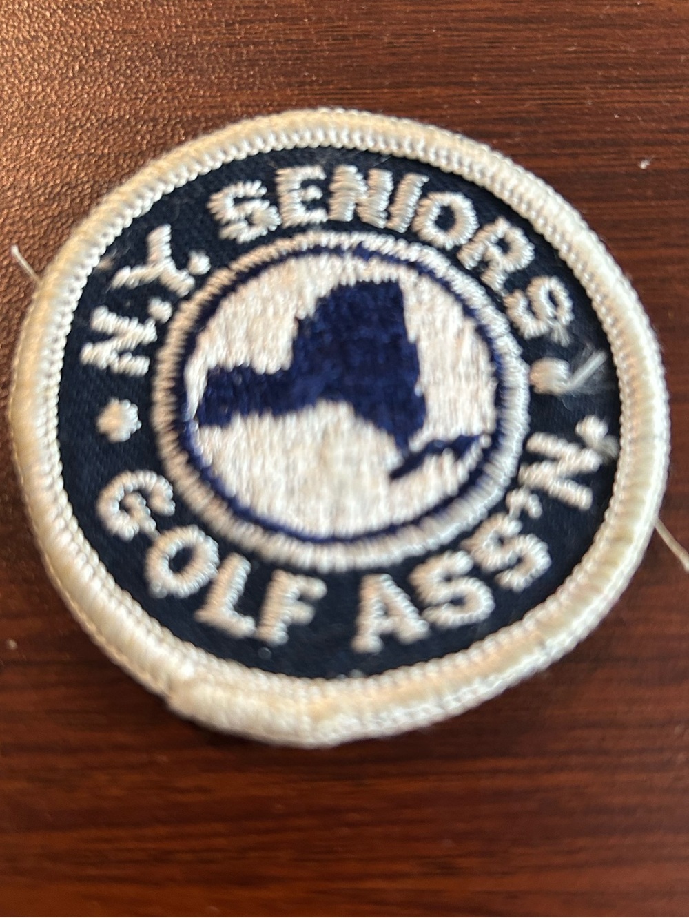 Vintage New York seniors golf Association membership patch issued to members